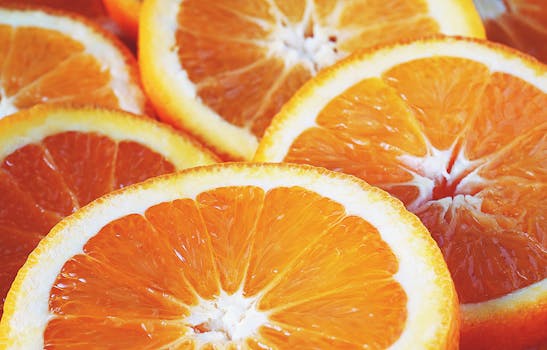 Sliced oranges - fiber-packed fruit for weight management