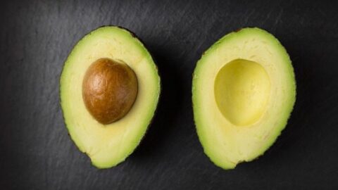 Avocado halves - healthy fat source and superfood for weight loss