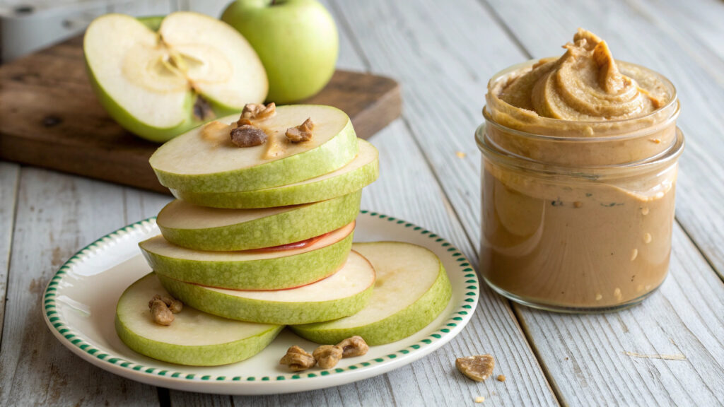 Healthy Snacks Smart Snacking with Apple Slices and Nut Butter