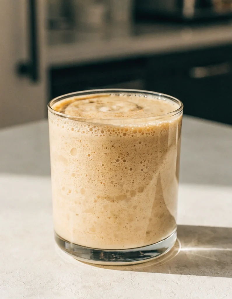 banana peanut butter protein smoothie for lasting fullness