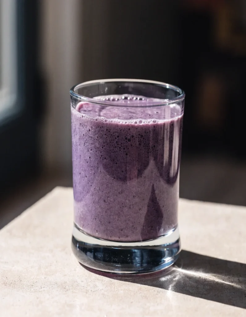 blueberry protein smoothie with antioxidants for steady energy