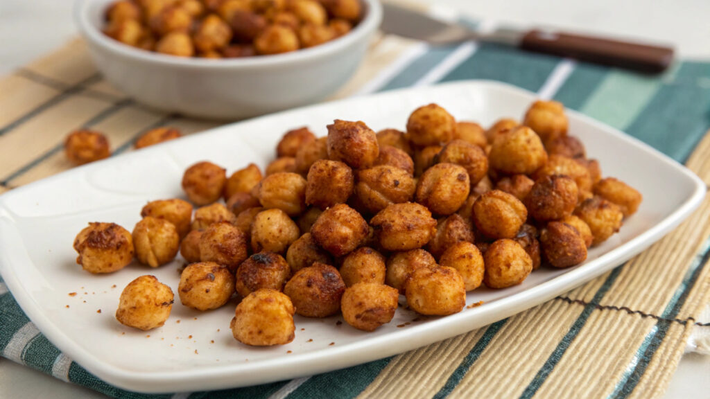 Plant-Based Power Roasted Chickpeas as a Crunchy Snack