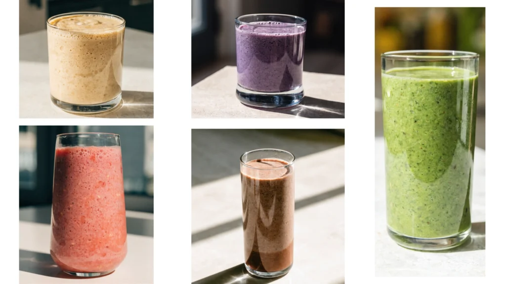 protein smoothies for energy made with fruit and protein-rich ingredients