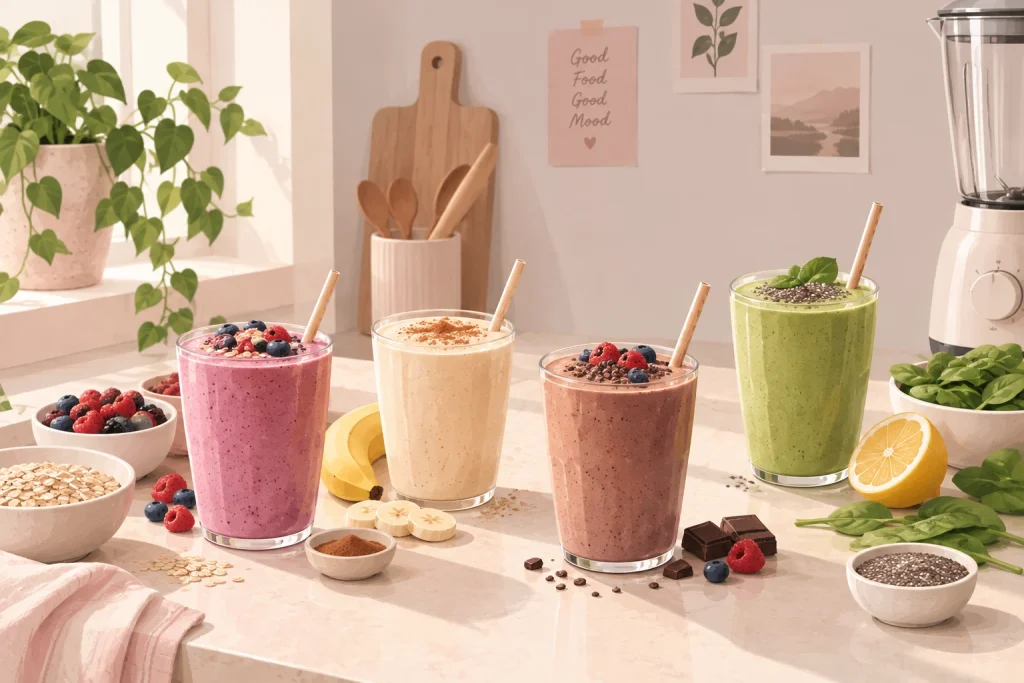 smoothie ingredients for a quick workday breakfast